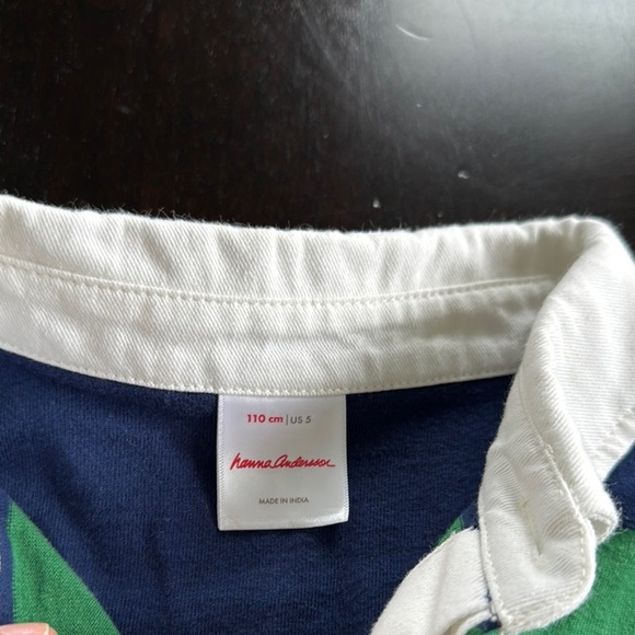 Hanna Andersson Green and Blue Button Down Shirt - Picture 2 of 2